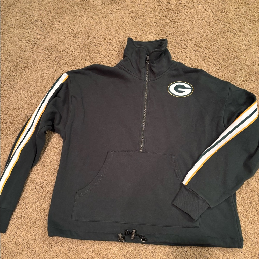 Green Bay Packers Pullover with Yellow and White Stripes